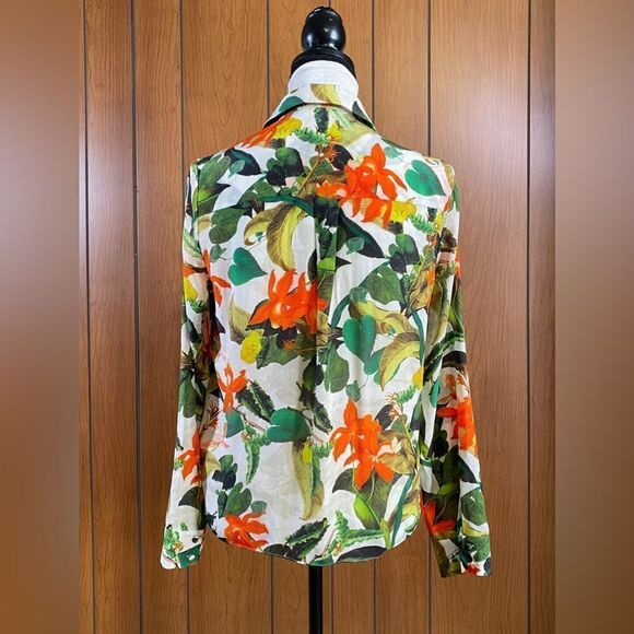 Alice + Olivia Silk Button-Down Shirt size S - Picture 12 of 15